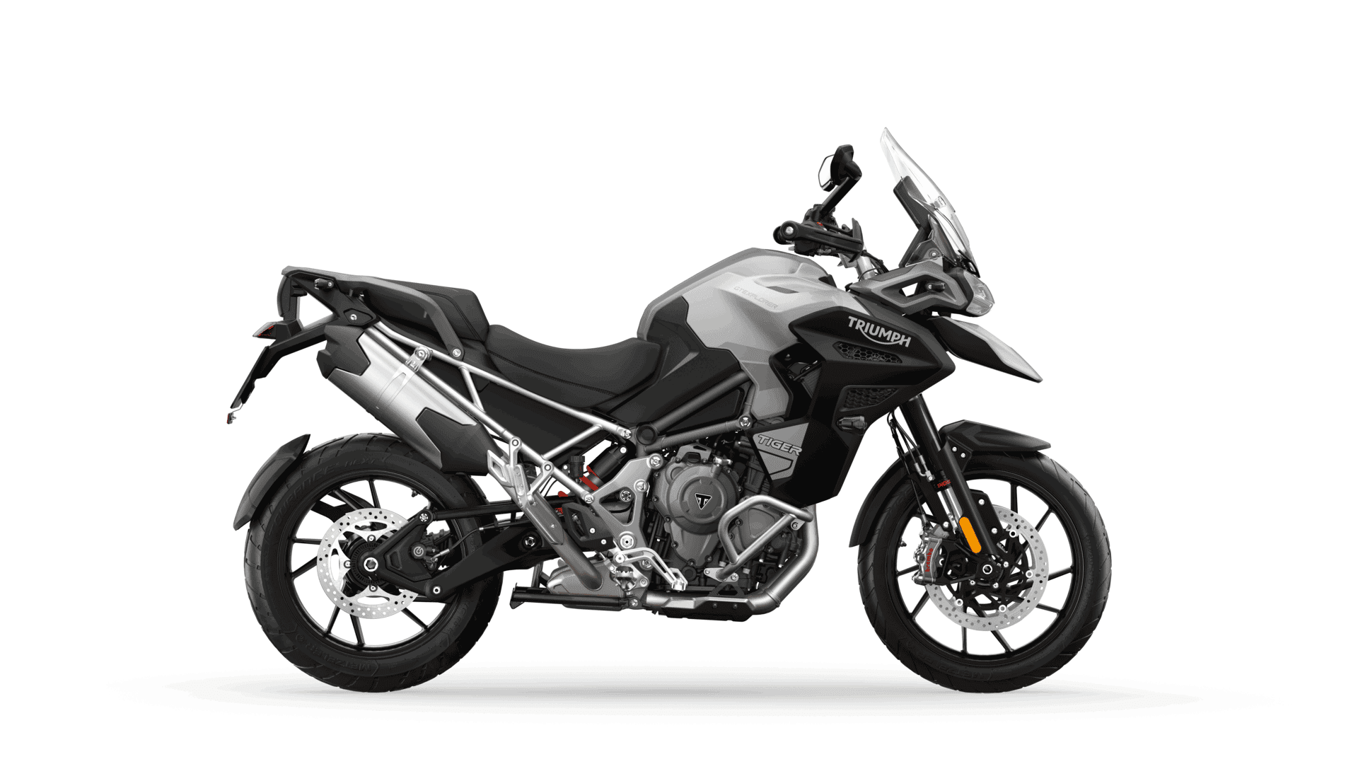 CGI of the Triumph Tiger 1200 GT Explorer in Carnival Red RHS
